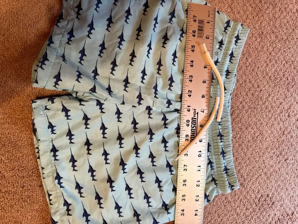 Saltwater Boy Company Boys Sawfish Print Swim Trunks Size 10/12